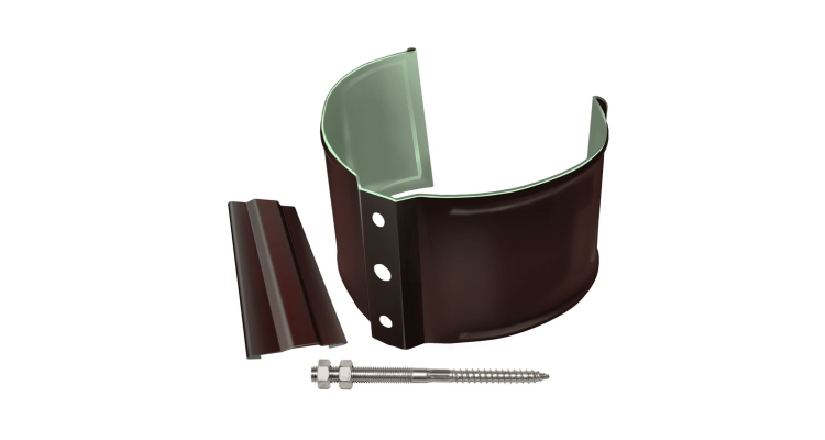 Кронштейн трубы на кирпич GL PE Matt 90 мм RAL 8017 шоколад