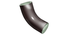 Колено 60 град GL PE 100 мм RAL 8017 шоколад