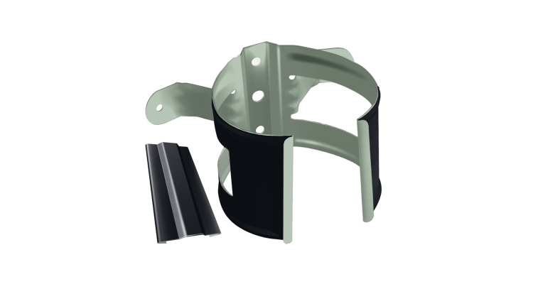 Кронштейн трубы на дерево GL PE 100 мм RAL 7024 мокрый асфальт