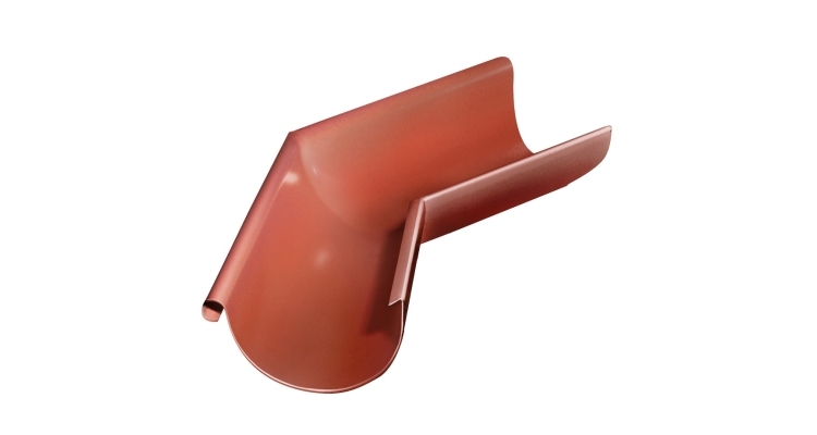 Угол желоба внешний Grand Line PU 135 гр 125 мм RAL 8004 терракота