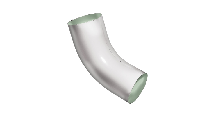 Колено 60 град GL PE 90 мм RAL 9003 сигнальный белый